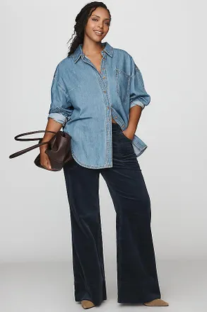 Pilcro Rylan High-Rise Flare Jeans by Pilcro: Corduroy Edition