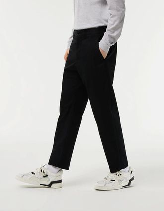 Lacoste Mens Stretch Cotton Tapered Chinos - Black - Size: 32/32