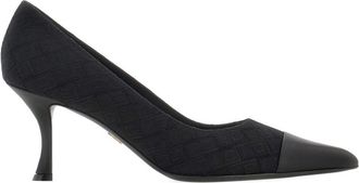 Ferragamo 70mm Gancio-jacquard pumps - women - Fabric/Lamb Skin/Lamb Skin - 7C - Black
