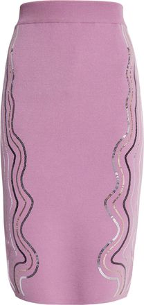 Faina Gebreide midi-rok Dames Mauve