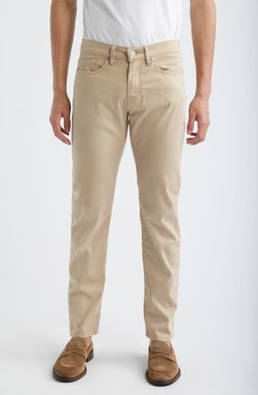 Frame Denim LHomme Slim Fit Five-Pocket Twill Pants in Washed Beige at Nordstrom, Size 30