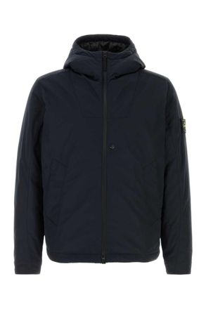 Stone Island Midnight blue polyester padded jacket