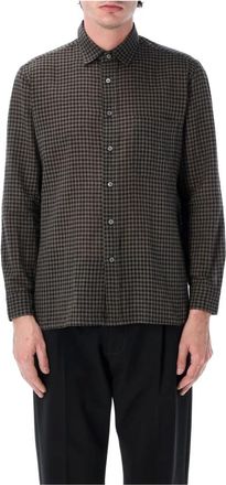 Salvatore Piccolo Check Shirt - Heren - Casual Overhemden - Zwart - 3XL - Overhemden