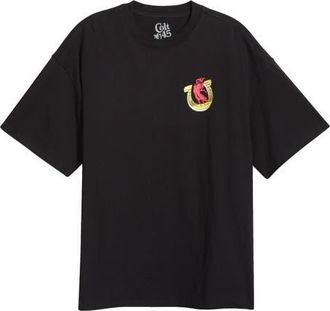 Brixton Colt 45 Everytime Oversized Graphic Cotton T-Shirt in Black at Nordstrom, Size Xx-Large