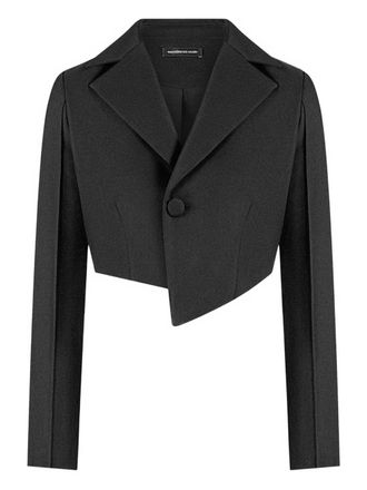 Mani&egrave;re De Voir Dina asymmetrische cropped blazer - Zwart