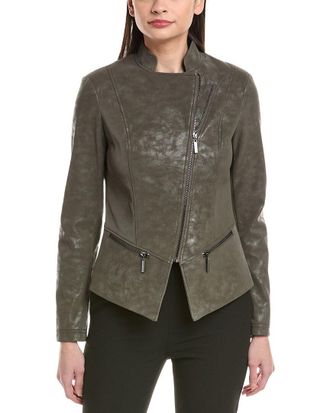 Joseph Ribkoff Vegan Leather Jacket