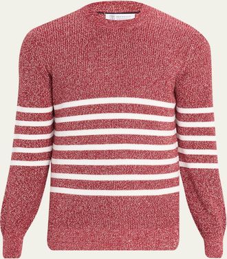 Brunello Cucinelli Mens Melange Crewneck Sweater