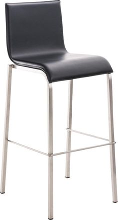Clp Taburete Avola Con Base De Acero Inoxidable Negro