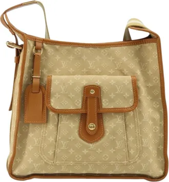 Louis Vuitton Mary Kate Messenger Mini Lin Beige Canvas Handbag (Pre-Owned)