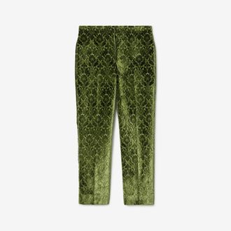 Burberry Baroque Velvet Tailored Trousers, Size: 02