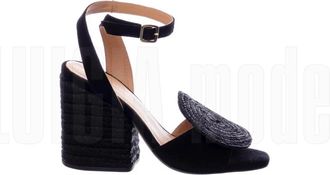 Paloma Barcel&oacute; Hoge hak su&egrave;de sandalen - Dames - Sandalen met hakken - Zwart - 38 EU - Su&egrave;de - Schoenen