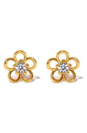 Girls Crew Teeny Tiny Flower Stud Earrings in Gold at Nordstrom