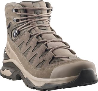 Salomon Wanderschuh SALOMON QUEST ECHO GORE TEX, Gr. 42,5, walnut, desert tan, schwarz olive, Leder, Synthetik, Schuhe Wanderschuh, wasserdicht