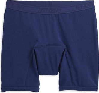 TomboyX First Line Stretch Cotton Period 9-Inch Boxer Briefs in Future Dusk at Nordstrom, Size X-Small