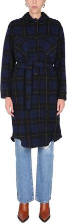 Woolrich Trenchcoat - Dames - Mantels - Blauw - Maat: M Wol