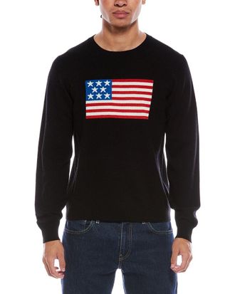 Brodie American Flag Wool & Cashmere-Blend Crewneck Sweater