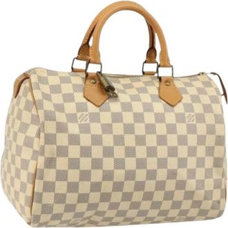 Louis Vuitton Pre-owned Speedy 30 Hand Bag - Dames - Vintage Handtas - Wit - ONE Size - Leer - Vintage