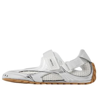 Bottega Veneta (WMNS) Bottega Veneta Orbit Flash Mary Jane Sneaker Silver White Optic White 856049V2X401425