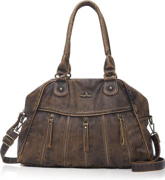 Angel Kiss Purses for Women Trendy Soft Shoulder Purses and Handbags Hobo Bags, Dark Brown