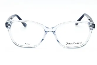Juicy Couture JU218 Rectangular Clear-Demo Frame Eyeglasses - Crystal