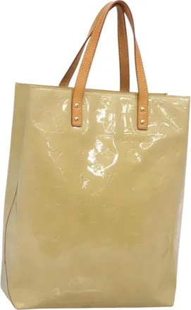 Louis Vuitton Reade Monogram Vernis Beige Patent_Leather Handbag (Pre-Owned)