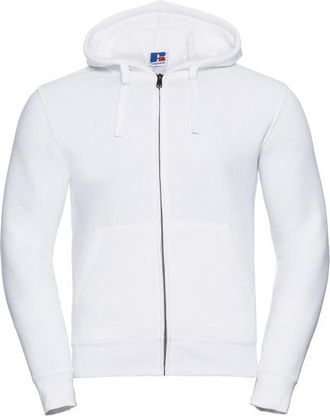 Russell Athletic Russell Heren Authentieke Sweatshirt met volledige ritssluiting / Hoodie (Wit)