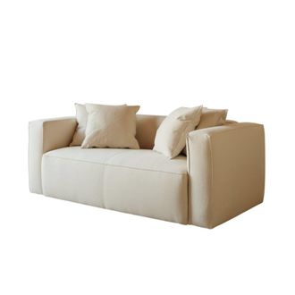 Hannun Sofa tejido de lino y algod&oacute;n en beige