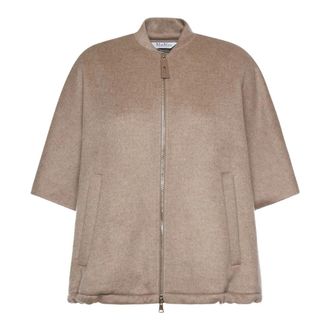 Max Mara Light Jackets, female, Brown, Size: S/M Sablee Jacket