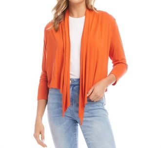 Karen Kane Calli Cardigan In Orange