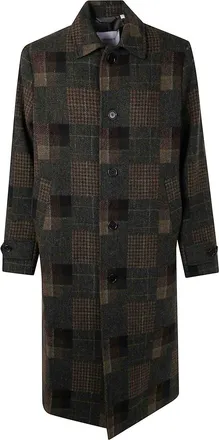 Les Deux Maximilian Patchwork Wool Coat
