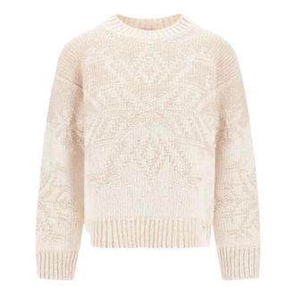 Herno Snowflake Vanise Sweater - Dames - Truien - Beige - Maat: S Wol