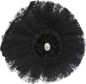 Vintage tulle crossbody bag - Black