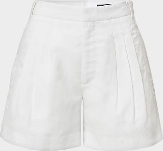 Rag & Bone Chappell Pleated Linen Shorts