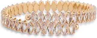 Nordstrom Rack Pav&eacute; Bypass Cuff Bracelet in Clear- Gold at Nordstrom Rack