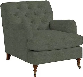 Ballard Designs Maggie Chair - In Stock - Bennett Lichen Crypton - Ballard Designs