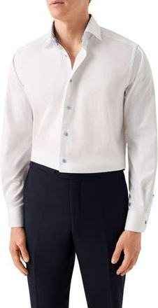 Eton Contemporary Fit Cotton Dress Shirt in White at Nordstrom Rack, Size 18.5