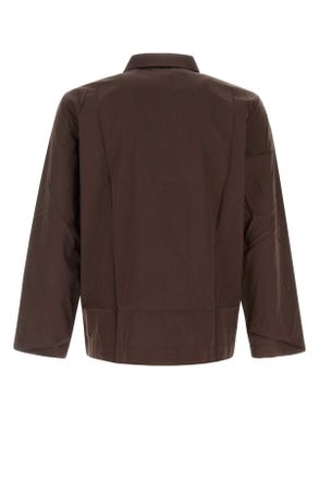 Tekla Unisex Brown Poplin Shirt Cof Exterior: Organic Cotton Intimo