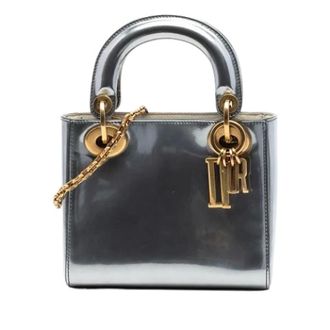 Dior Pre-owned Lady Dior - Dames - Pre-owned - Grijs - Maat: ONE Size Leer