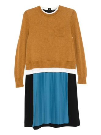 Undercover long-sleeved knit dress - women - Cotton/Nylon/Wool - 1 - Yellow
