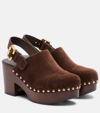 Chlo&eacute; Chlo&eacute; Jeannette suede clogs