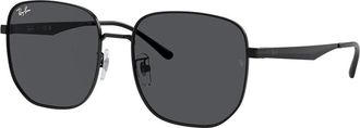 Ray-Ban Dark Grey Square Unisex Sunglasses RB3713D 002/87 57