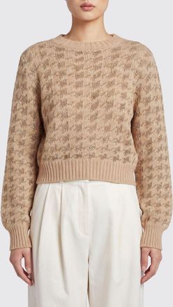Twinset Maglia girocollo con motivo pied-de-poule in misto lana e lurex