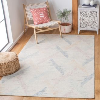 Safavieh Rodeo Drive Hand Made Area rug, Ivory / Blue Contemporary Style Non-Shedding