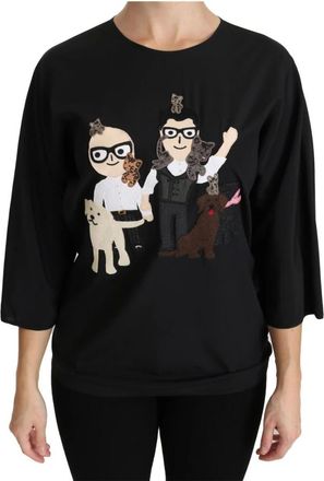 Dolce & Gabbana Dames, Tops, Zwart, Maat: XS Zijde
