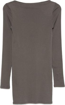 St.Agni Boat-Neck Long-Sleeve Mini Dress - Womens - Organic Cotton