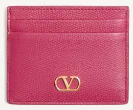 Valentino Garavani VLogo Signature Grainy Calfskin Card Holder Woman INSOLENT UNI