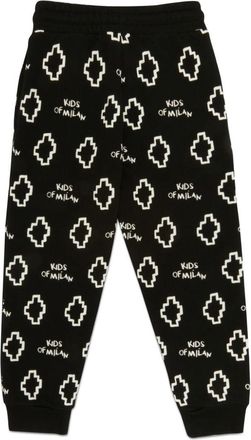 Marcelo Burlon Logo Cotton Blend Joggers - Black