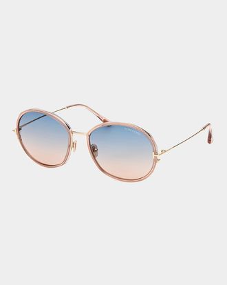 Tom Ford Hunter Round Rimmed Sunglasses