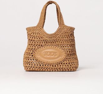 Tod's Borsa Tods in rafia crochet e pelle
