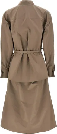 Fendi Womens Gray Cotton Midi Dress